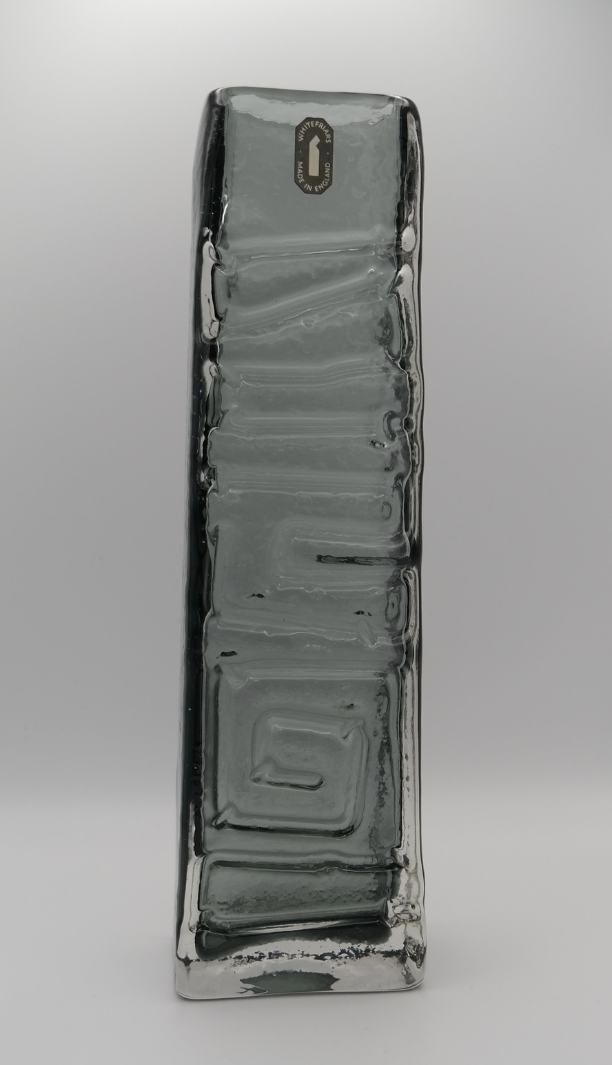 Whitefriars Totem Pole Vase — Pewter | Geoffrey Baxter | Pattern No. 9671 | Mid-Century British Art Glass